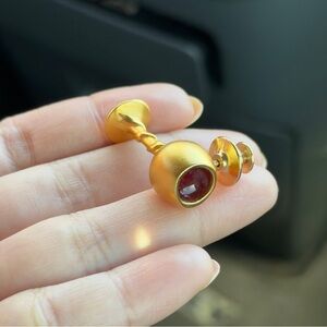 Vintage Karl Lagerfeld Gold Chalice Wine Glass Pin brooch